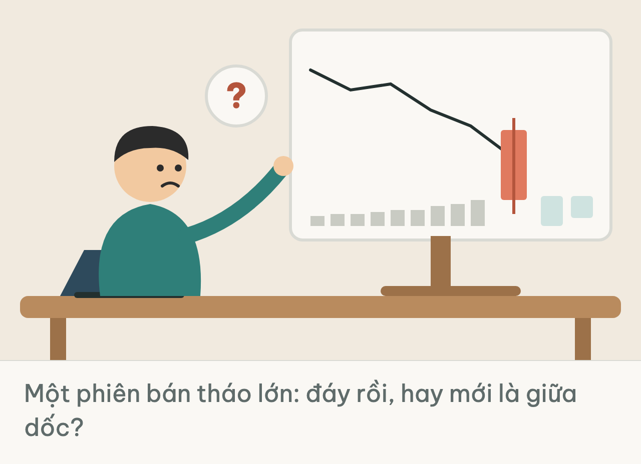 Người nhìn nến đỏ lớn, khối lượng cao