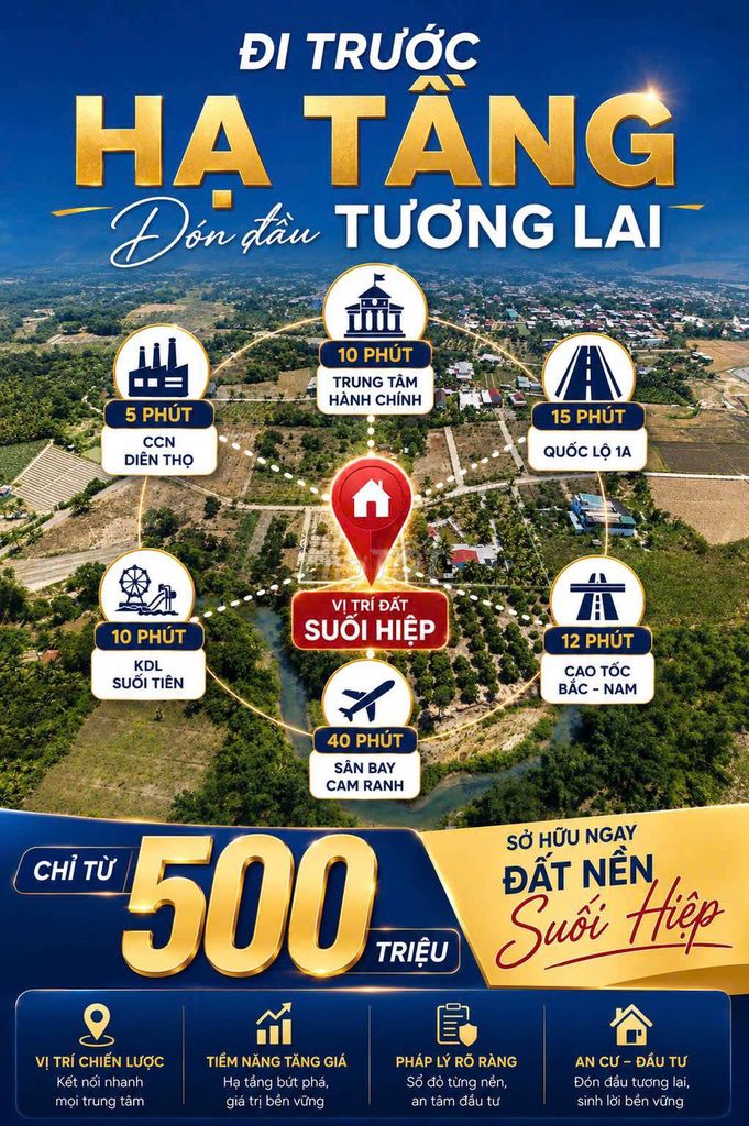 500tr Mua Đất Gần Nha Trang- Thổ cư 80m²