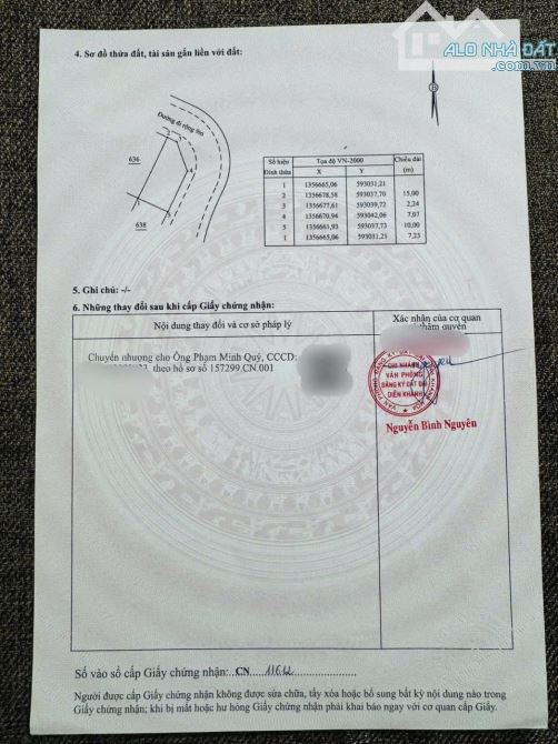 BÁN LÔ GÓC KHU TĐC BẦU GÁO DIÊN KHÁNH GIÁ RẺ — ảnh 2