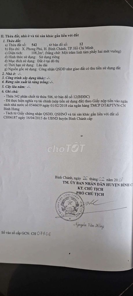 bán đất thổ cư 108m2 sổ riêng kdc xã Phong Phú gần Nguyễn Văn Linh — ảnh 5